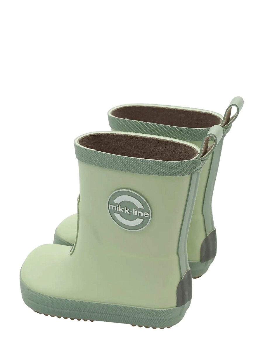 mikk-line - Wellies 3D Patch - Barefoot - gummistøvler uden for - smoke green - 3