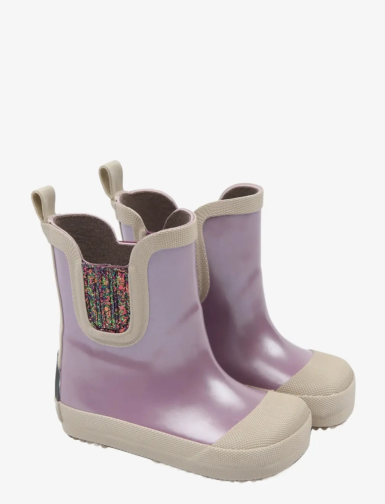 mikk-line - Wellies Short Metallic - Barefoot - unlined rubberboots - mauve shadows - 0