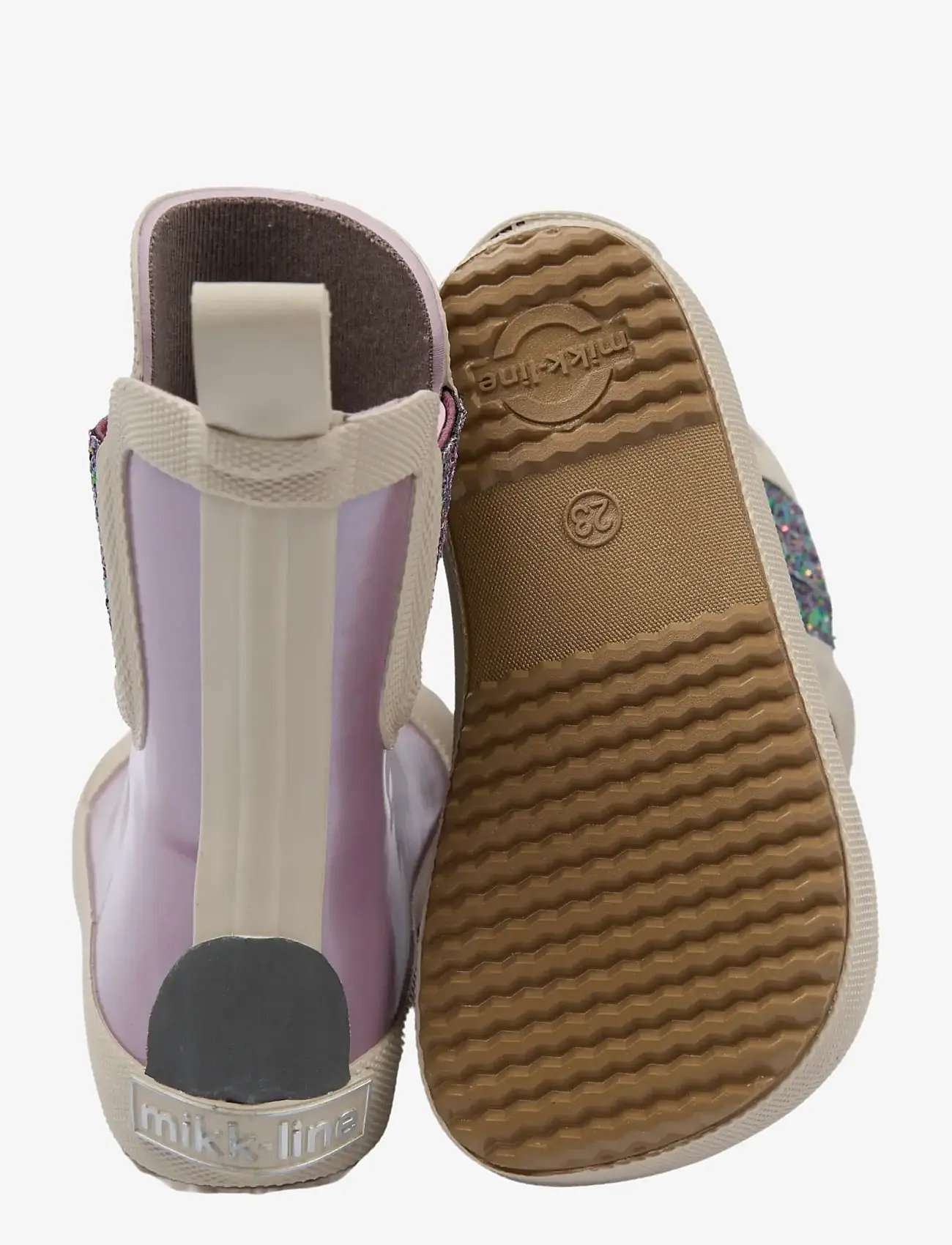 mikk-line - Wellies Short Metallic - Barefoot - unlined rubberboots - mauve shadows - 2