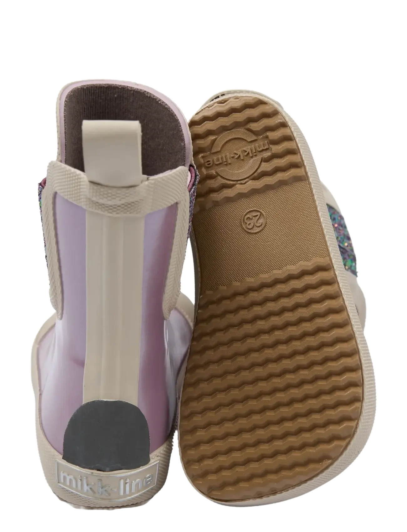 mikk-line - Wellies Short Metallic - Barefoot - rubberlaarzen zonder voering - mauve shadows - 2