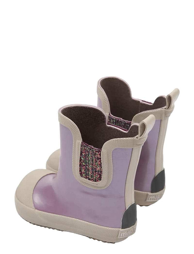 mikk-line - Wellies Short Metallic - Barefoot - gummistøvler uden for - mauve shadows - 3