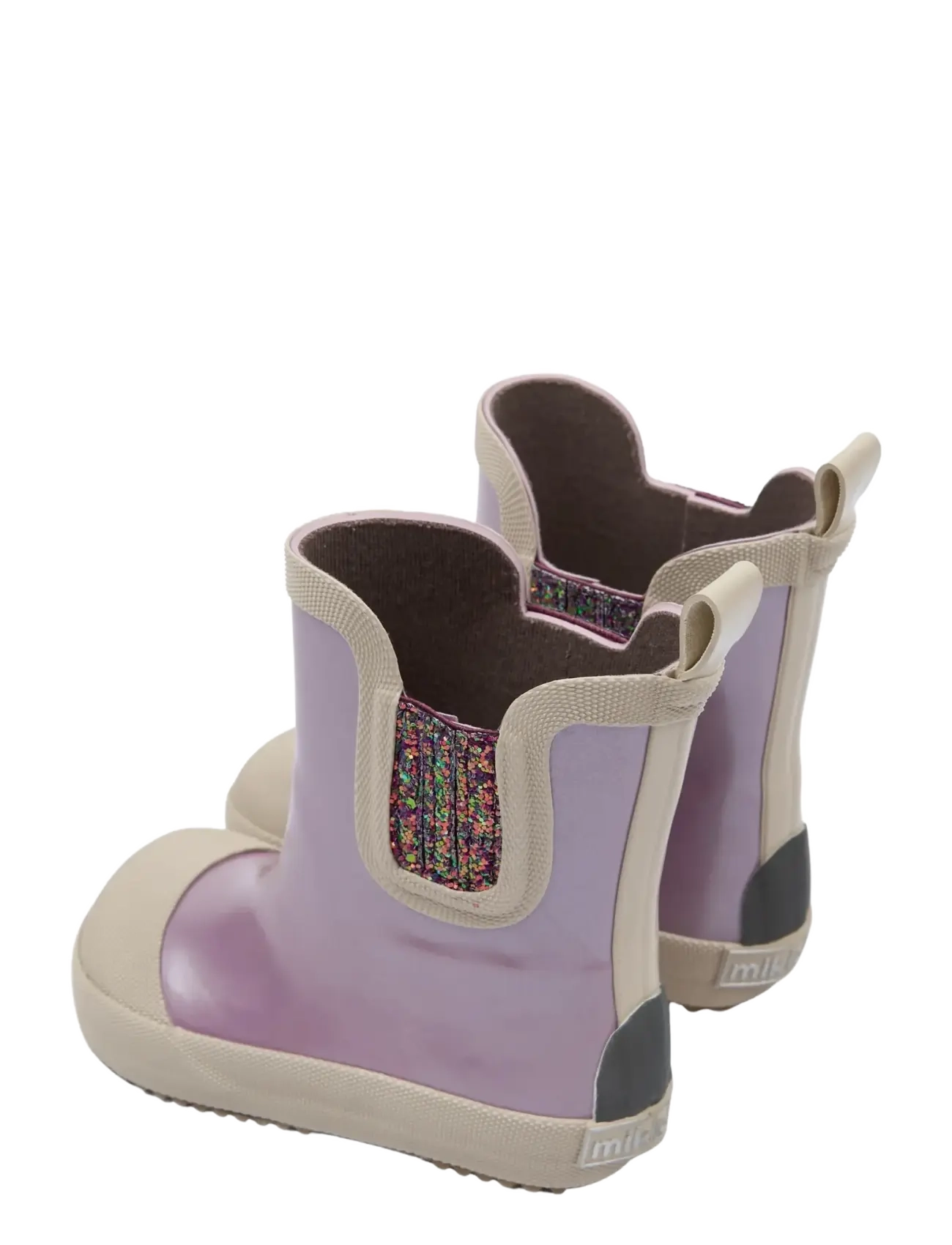 mikk-line - Wellies Short Metallic - Barefoot - rubberlaarzen zonder voering - mauve shadows - 3