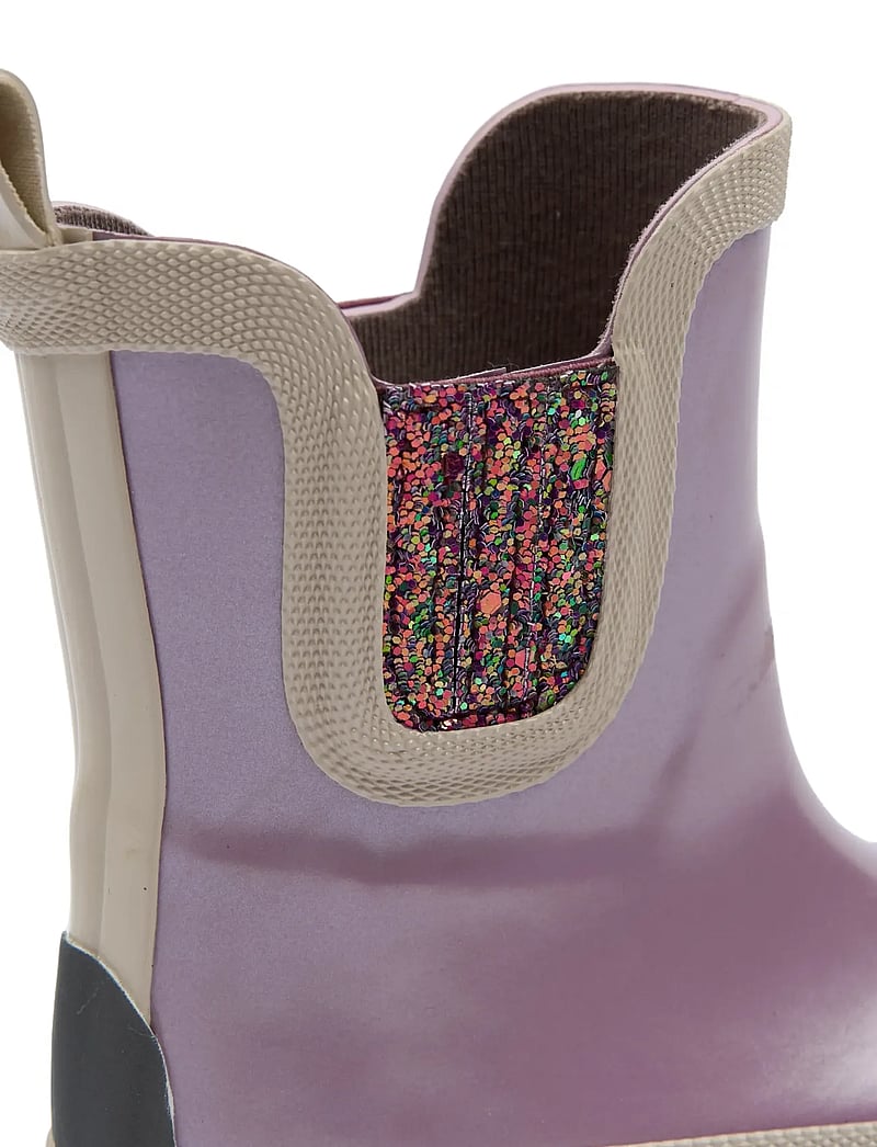 mikk-line - Wellies Short Metallic - Barefoot - gummistøvler uden for - mauve shadows - 4
