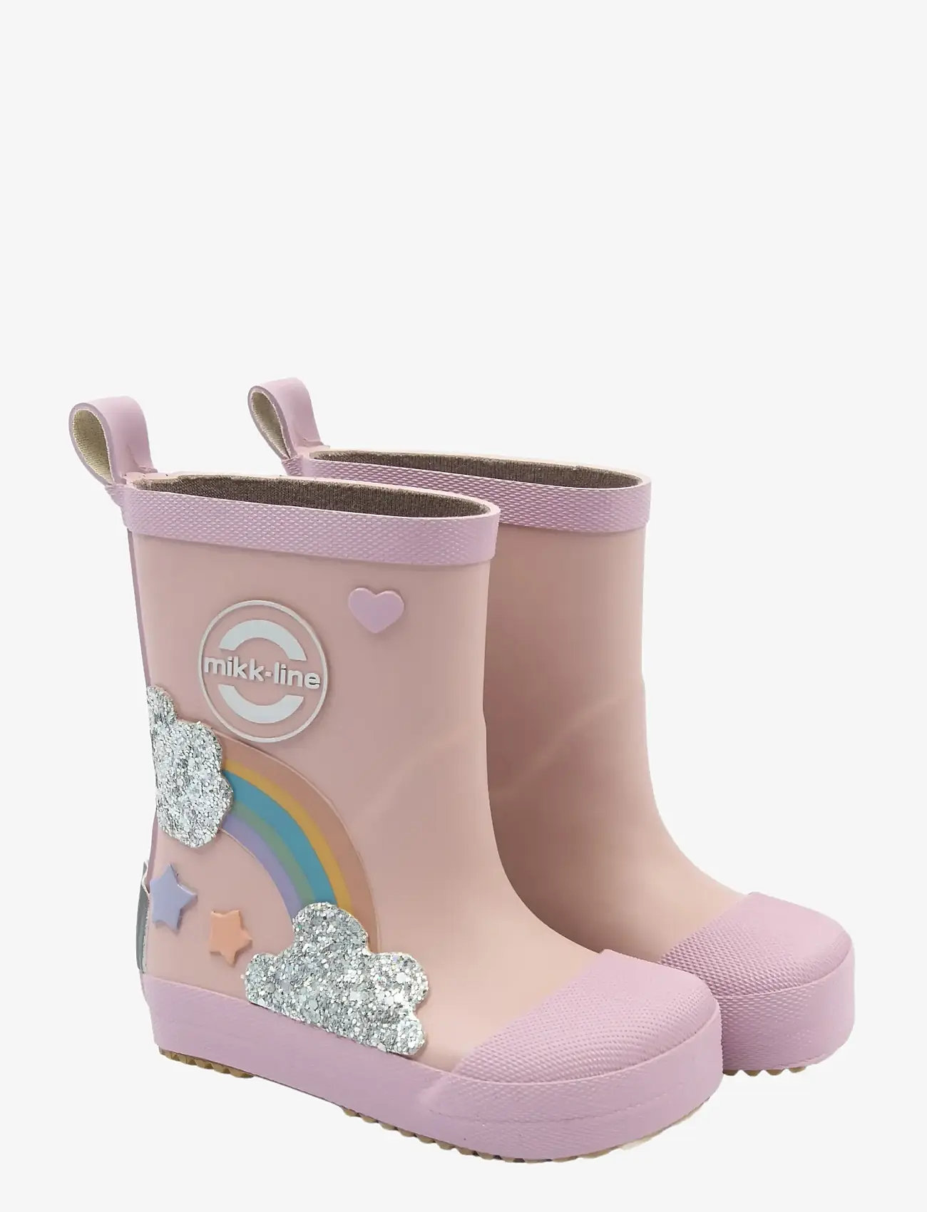 mikk-line Wellies Rainbow patch - Barefoot - Schuhe - ADOBE ROSE / pink/rose