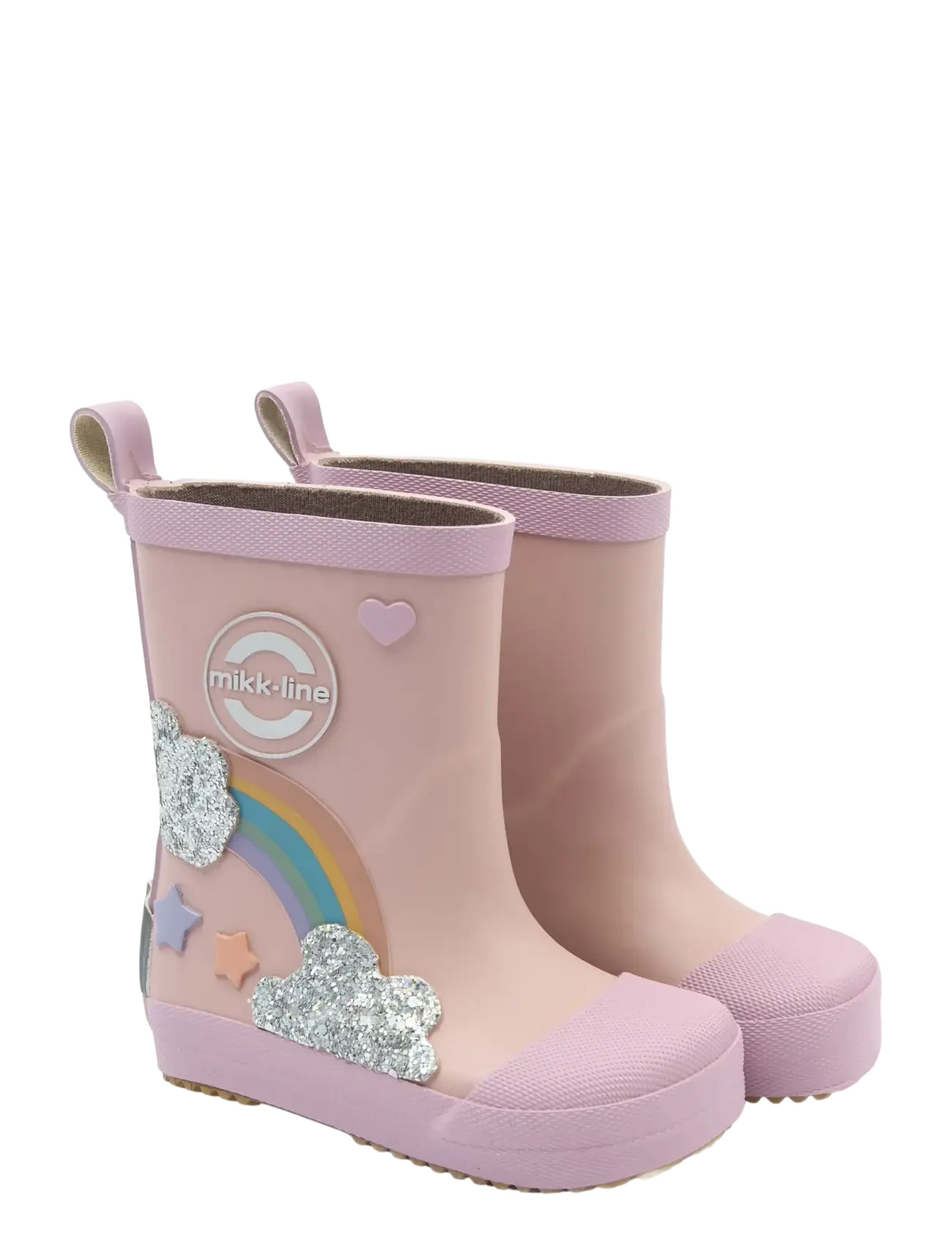 mikk-line Wellies Rainbow patch - Barefoot - Gummistiefel - ADOBE ROSE / pink/rose