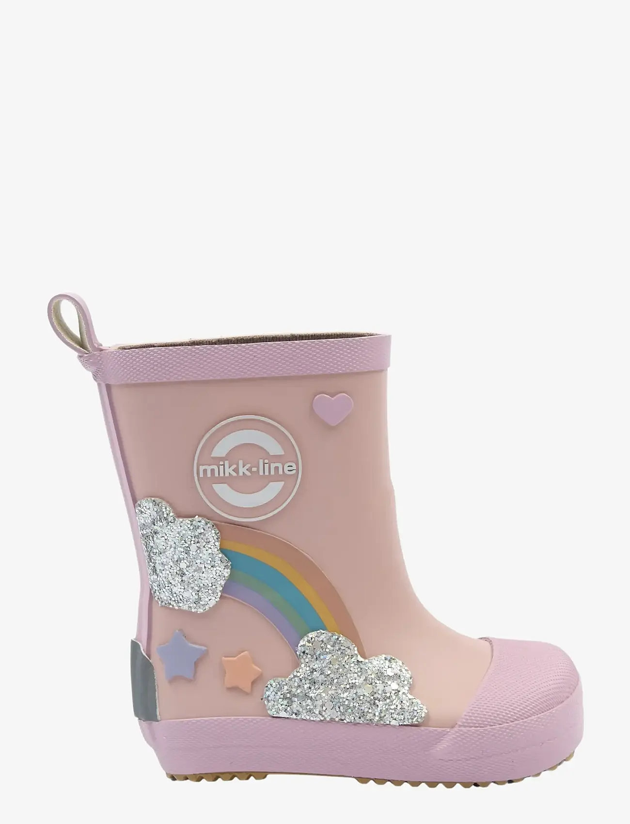 mikk-line - Wellies Rainbow patch - Barefoot - ungefütterte gummistiefel - adobe rose - 2