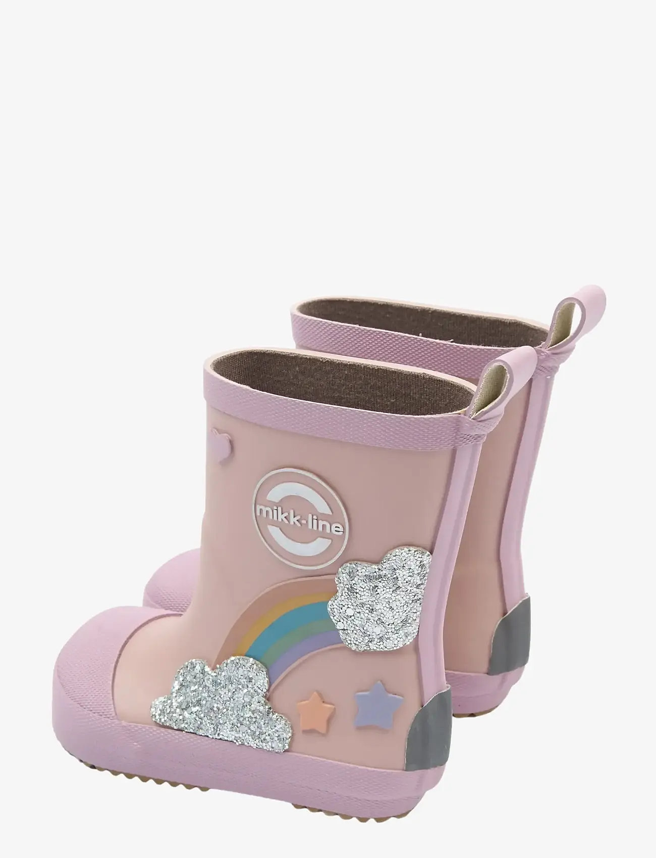 mikk-line - Wellies Rainbow patch - Barefoot - ungefütterte gummistiefel - adobe rose - 4