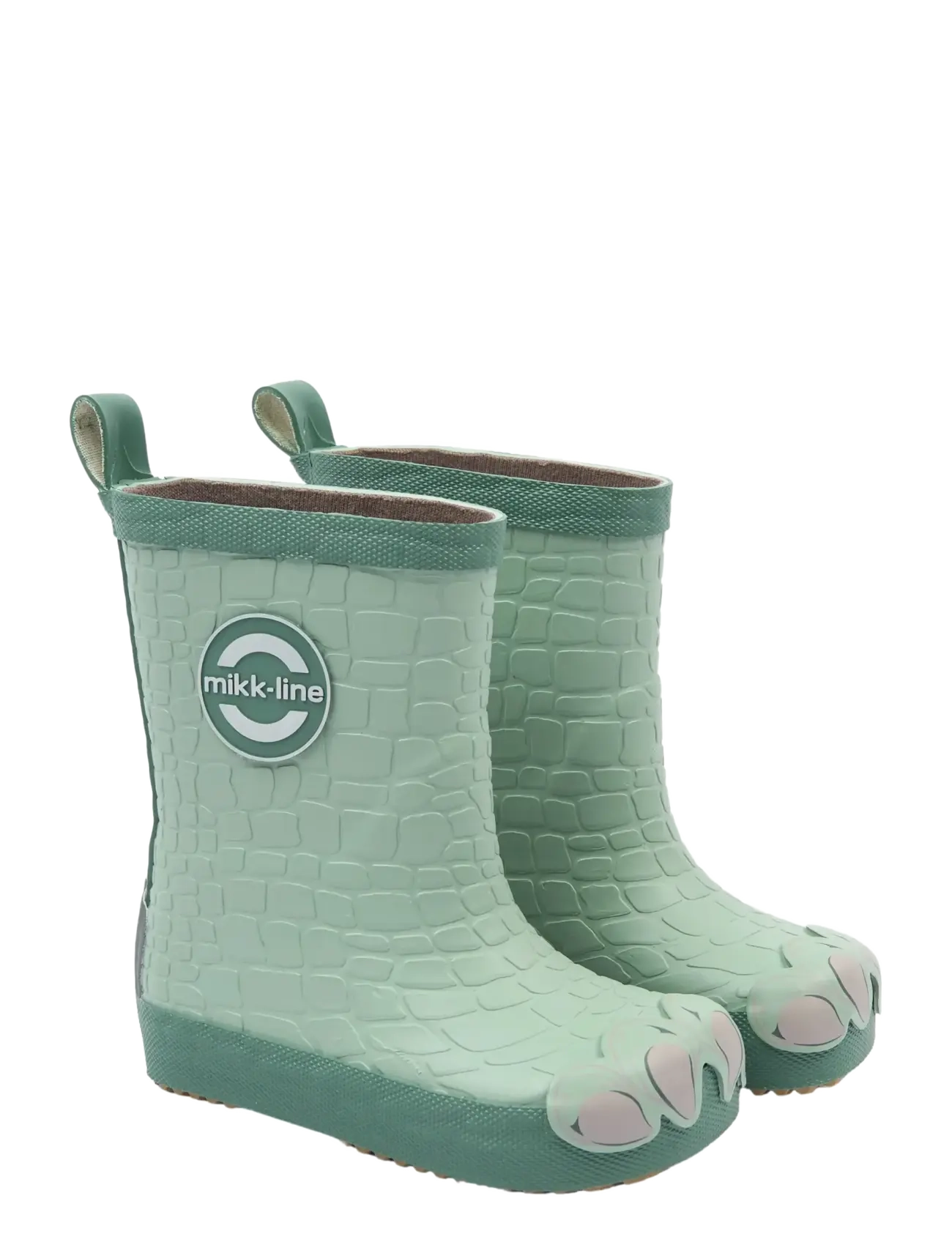 mikk-line Wellies Dragon Barefoot, Børn, Drage Gummistøvler, Grøn, Str: 22