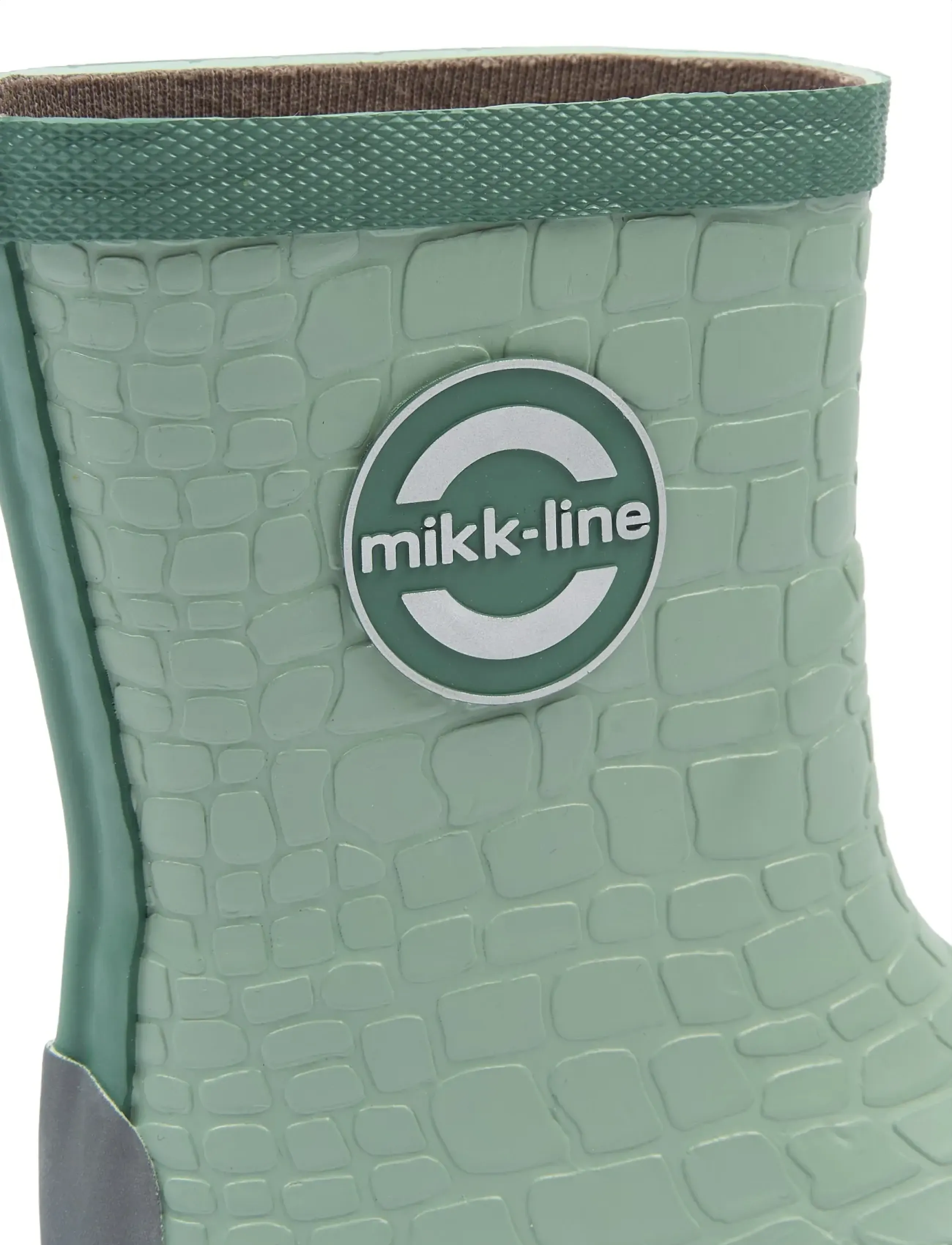 mikk-line - Wellies Dragon - Barefoot - gummistøvler uten linjer - green milieu - 4