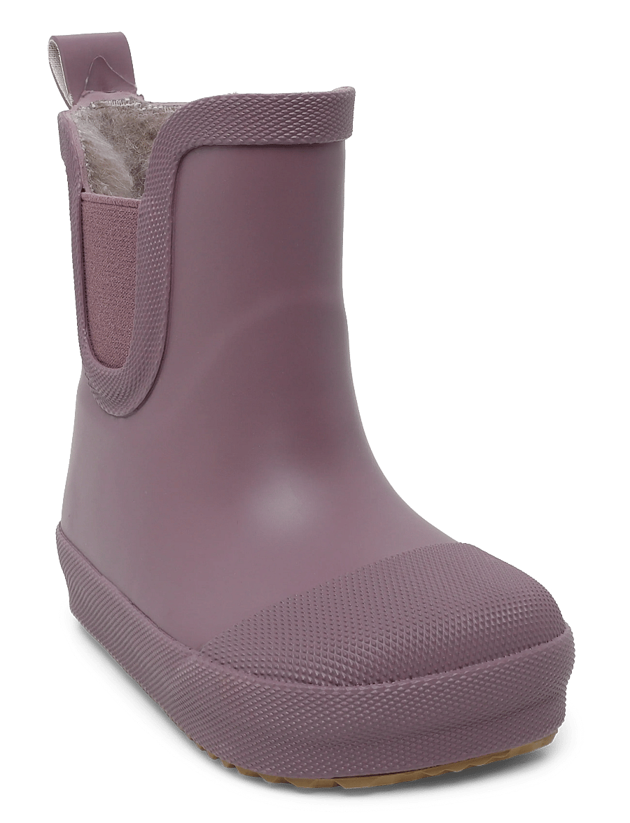 mikk-line - Wellies Winter Short - Barefoot - gefütterte gummistiefel - twilight mauve - 0