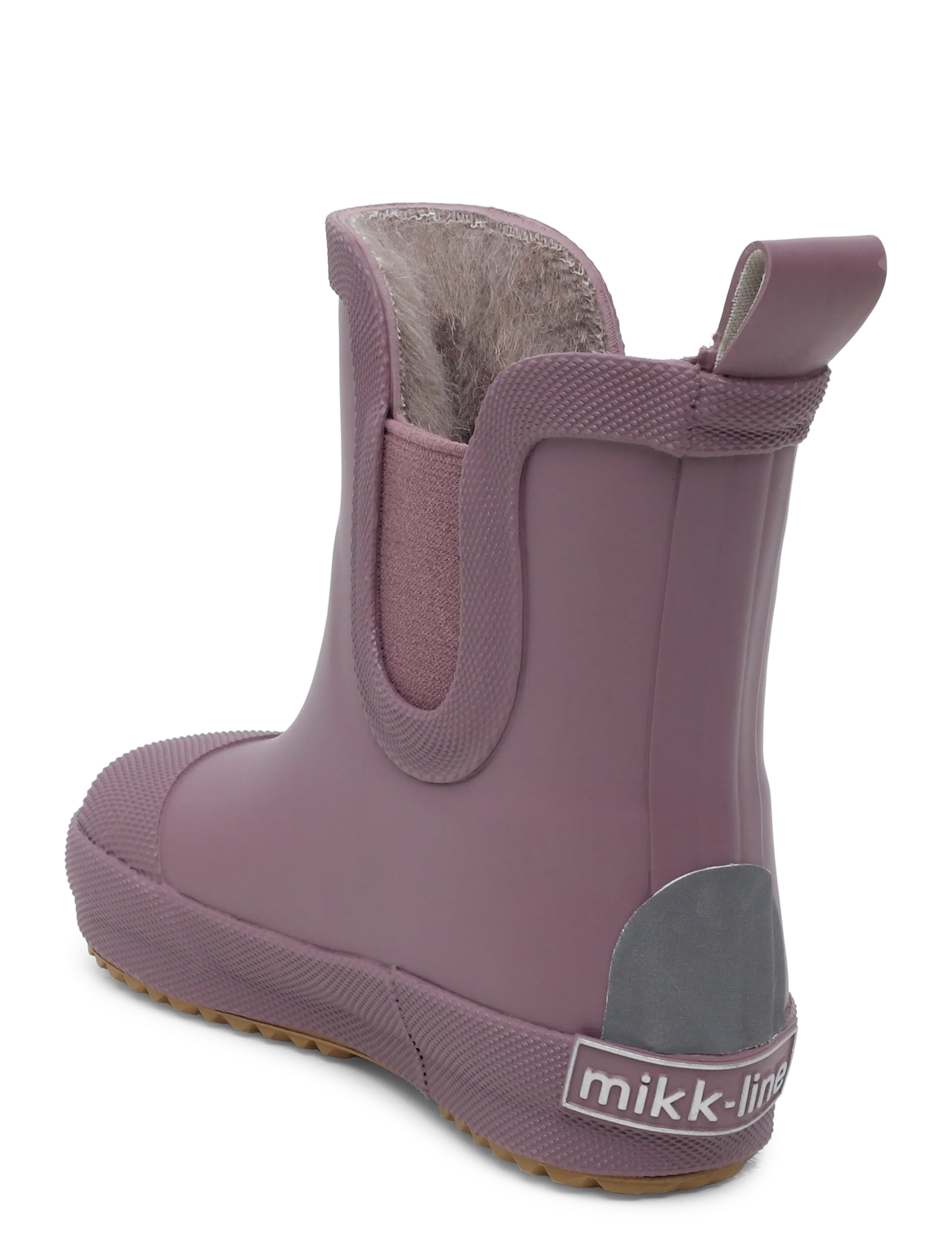 mikk-line - Wellies Winter Short - Barefoot - gefütterte gummistiefel - twilight mauve - 1