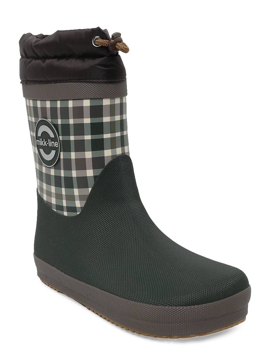 mikk-line - Wellies Winter Merged - Barefoot - gefütterte gummistiefel - check aop - 0