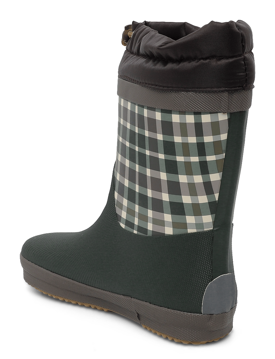 mikk-line - Wellies Winter Merged - Barefoot - gefütterte gummistiefel - check aop - 1