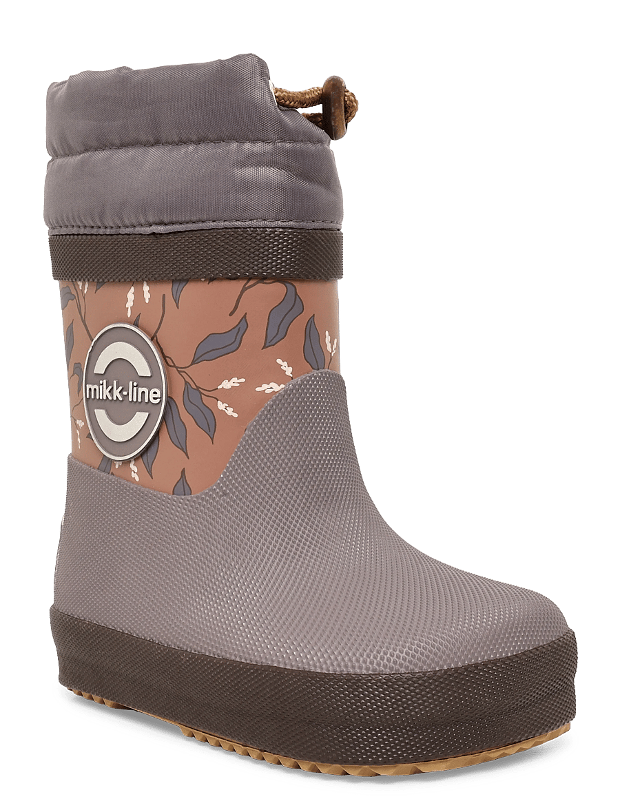 mikk-line - Wellies Winter Merged - Barefoot - gummistøvler med for - leaf aop - 0