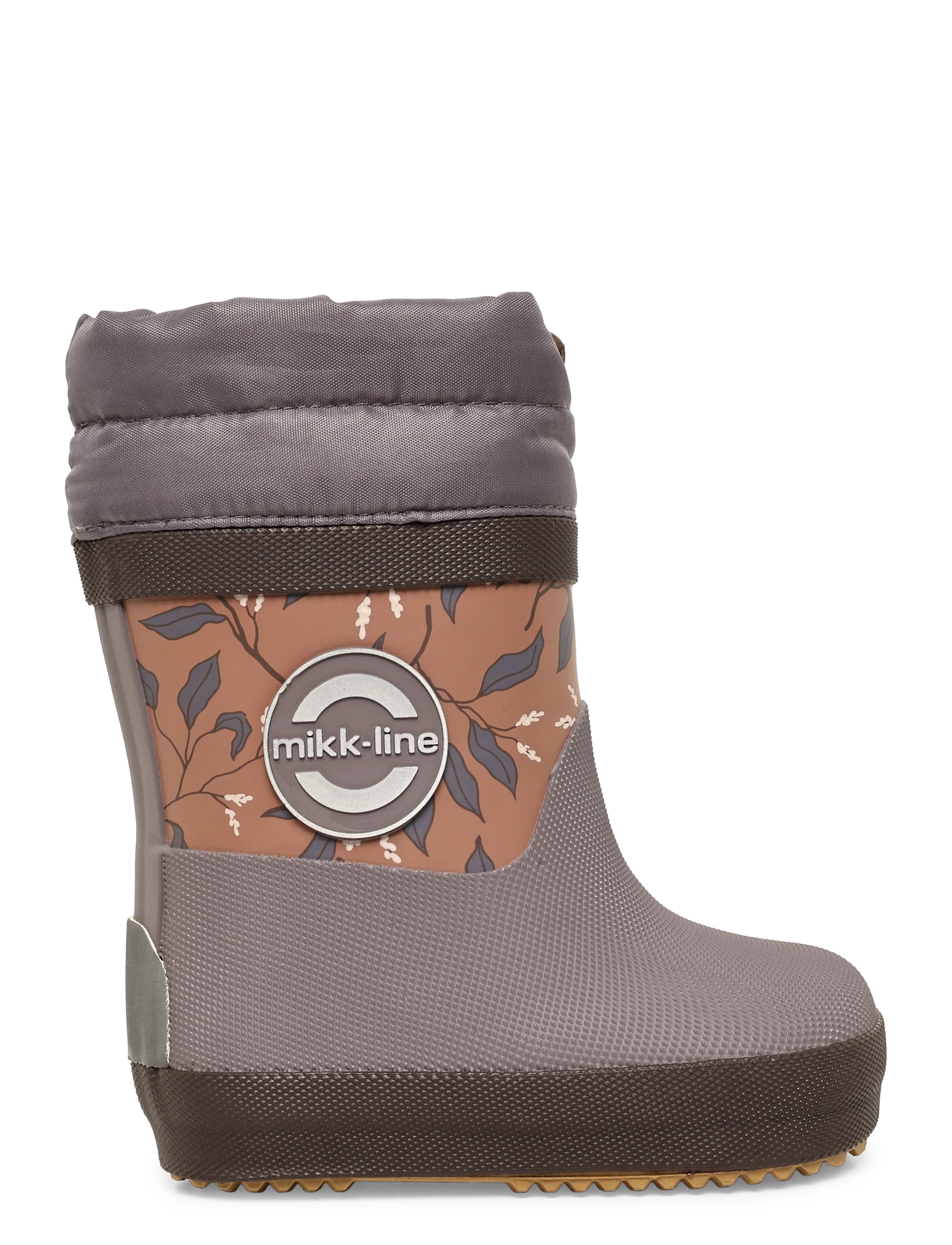 mikk-line - Wellies Winter Merged - Barefoot - gummistøvler med for - leaf aop - 2
