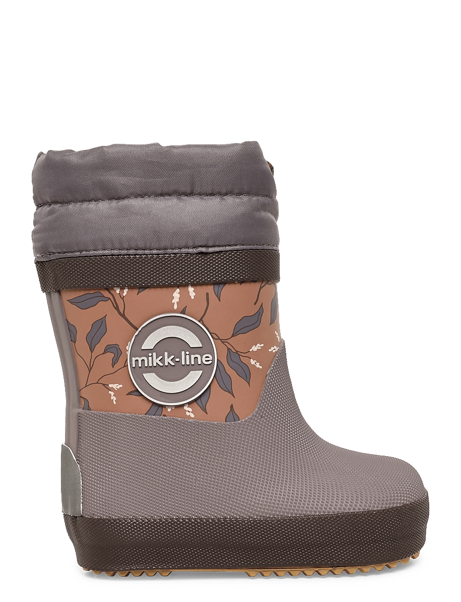 mikk-line - Wellies Winter Merged - Barefoot - gummistøvler med for - leaf aop - 2