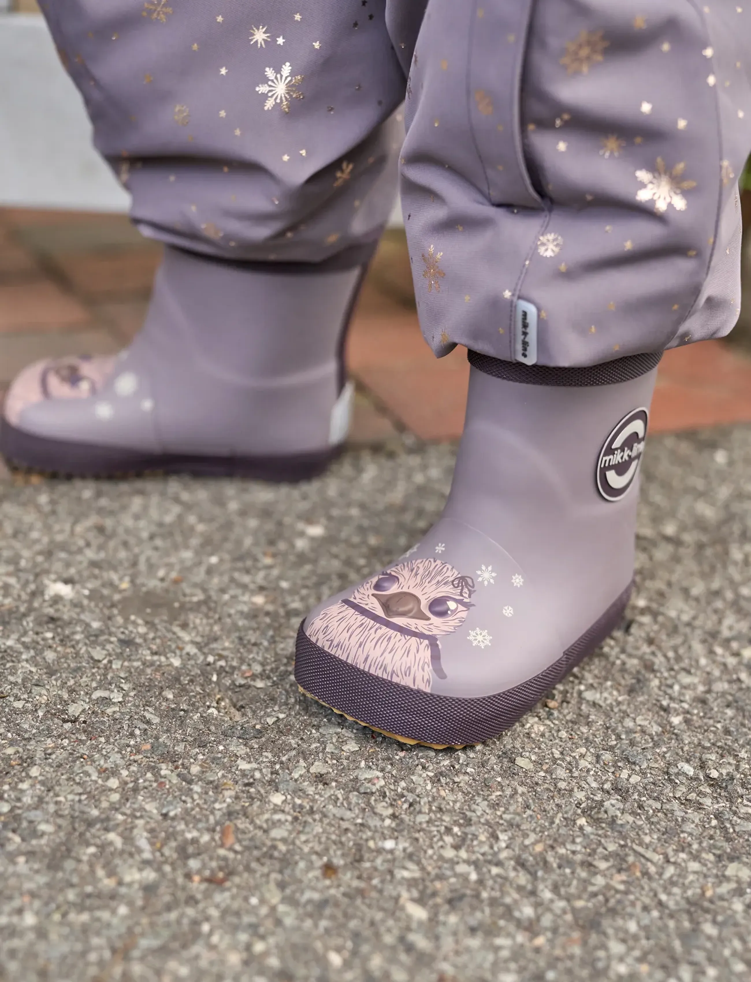 mikk-line - Wellies Winter 3D - Barefoot - fodrade gummistövlar - shark - 0