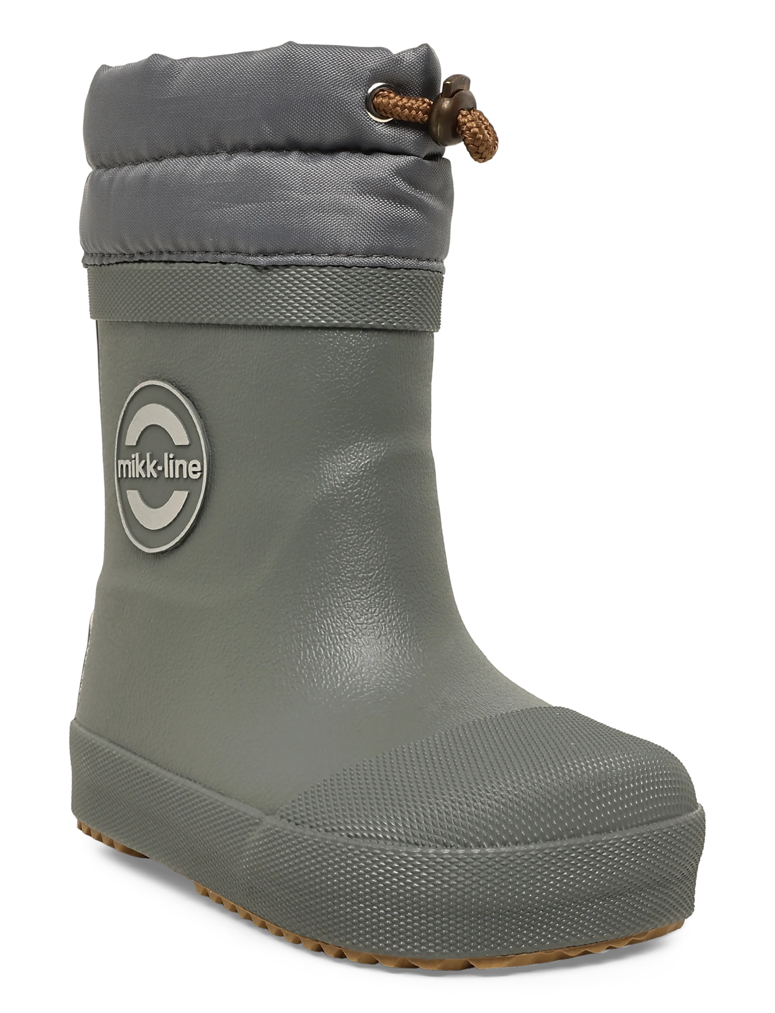 mikk-line Wellies Winter Barefoot, Børn, Vinter Gummistøvler, Kakigrøn, Str: 35