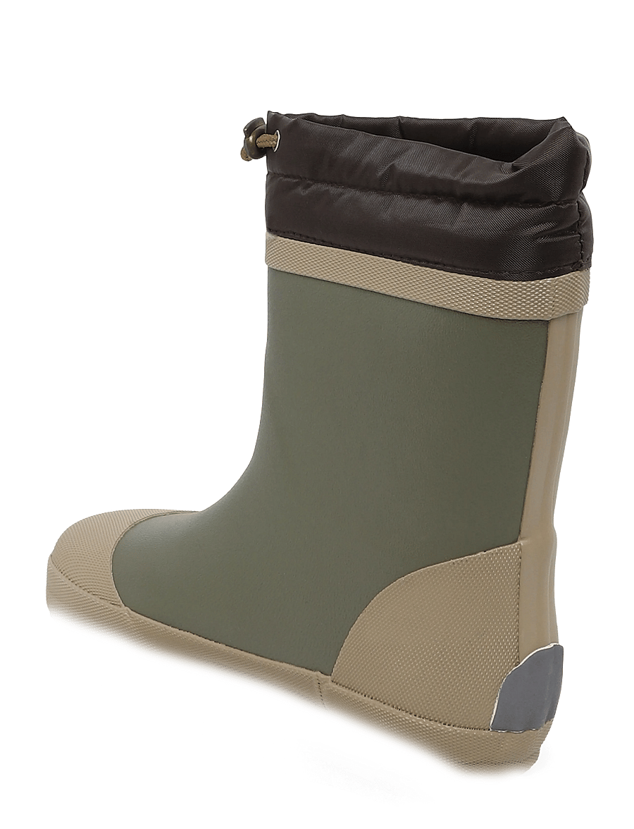 mikk-line - Wellies Winter mix - Barefoot - gummistøvler med for - dusty olive - 0