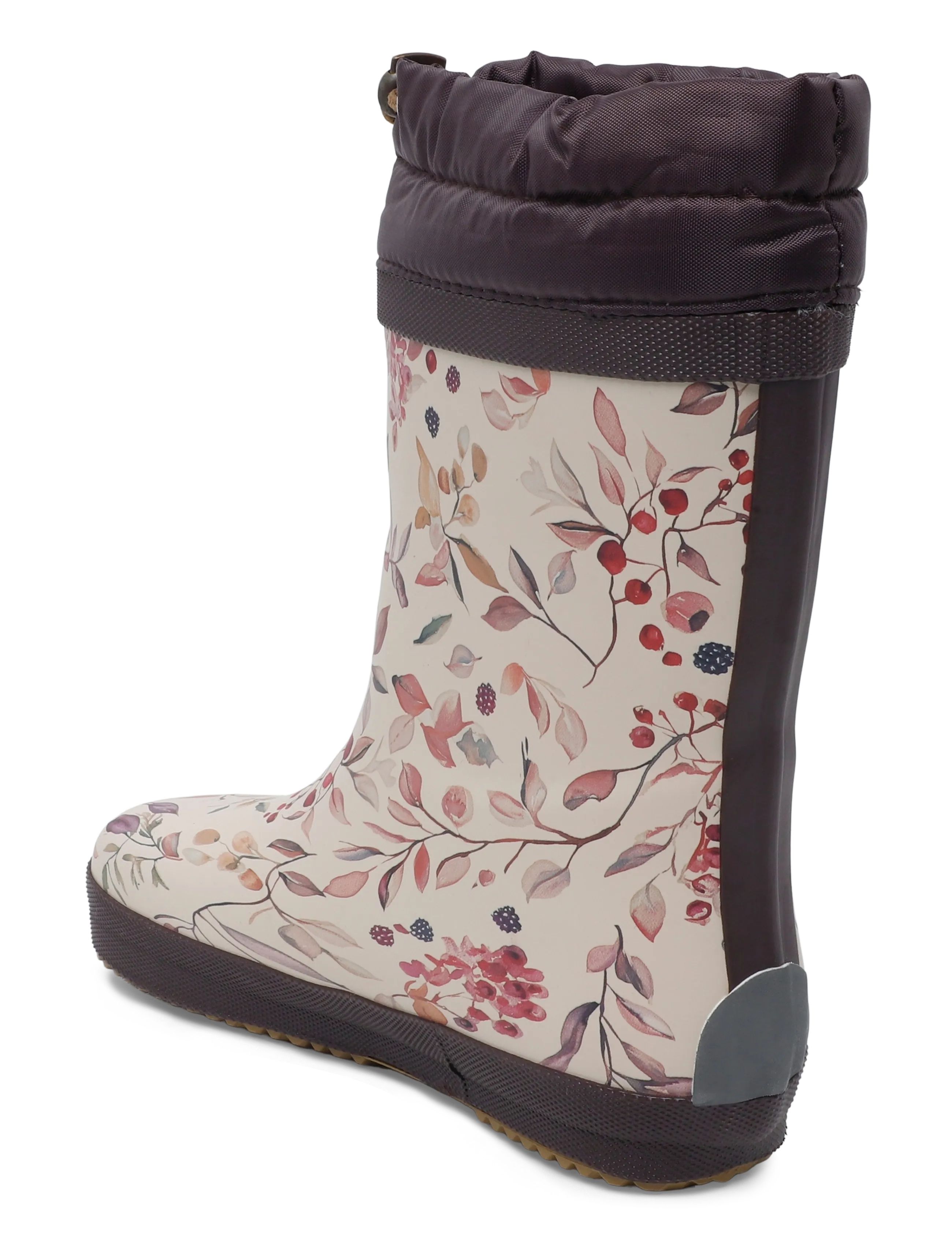mikk-line - Wellies Winter AOP - Barefoot - voodriga kummikud - berries & birds aop - 1