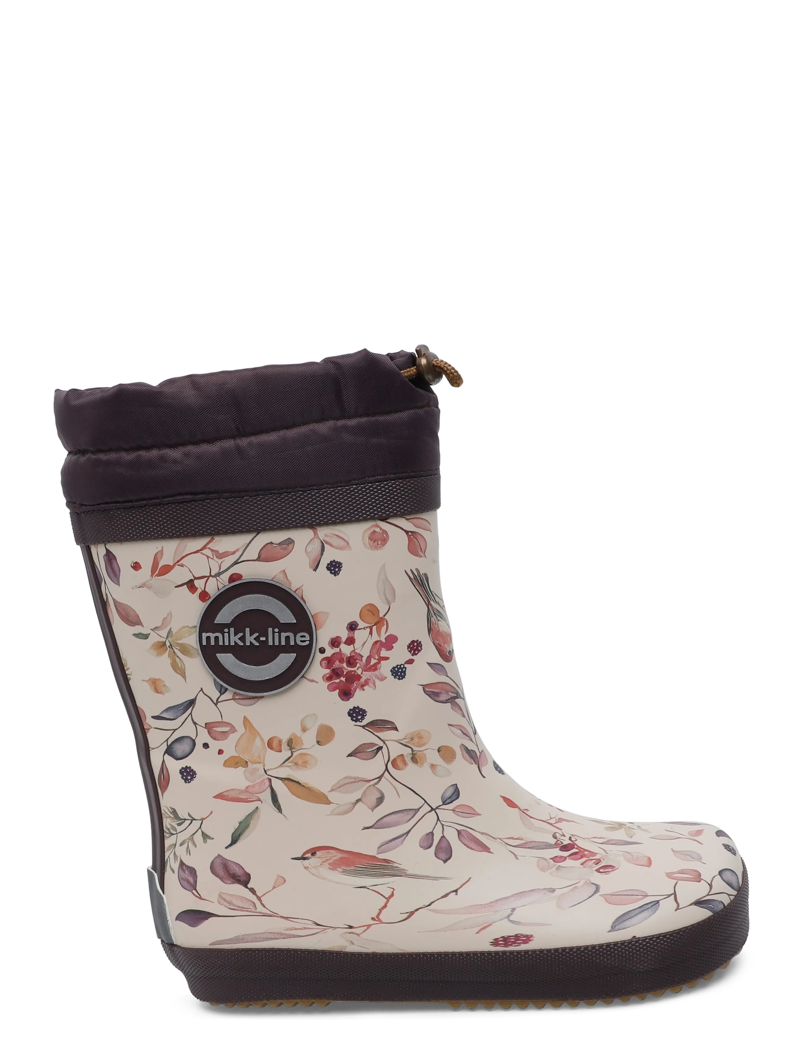 mikk-line - Wellies Winter AOP - Barefoot - voodriga kummikud - berries & birds aop - 2