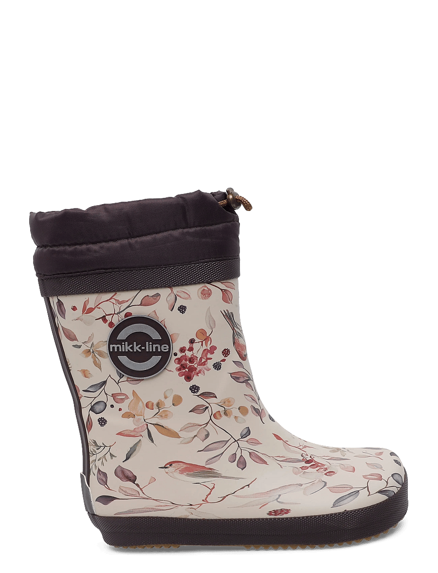 mikk-line - Wellies Winter AOP - Barefoot - voodriga kummikud - berries & birds aop - 2