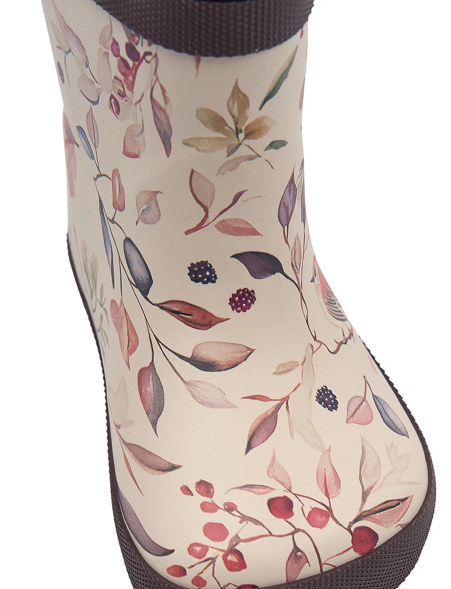 mikk-line - Wellies Winter AOP - Barefoot - gummistøvler uden for - berries & birds aop - 5