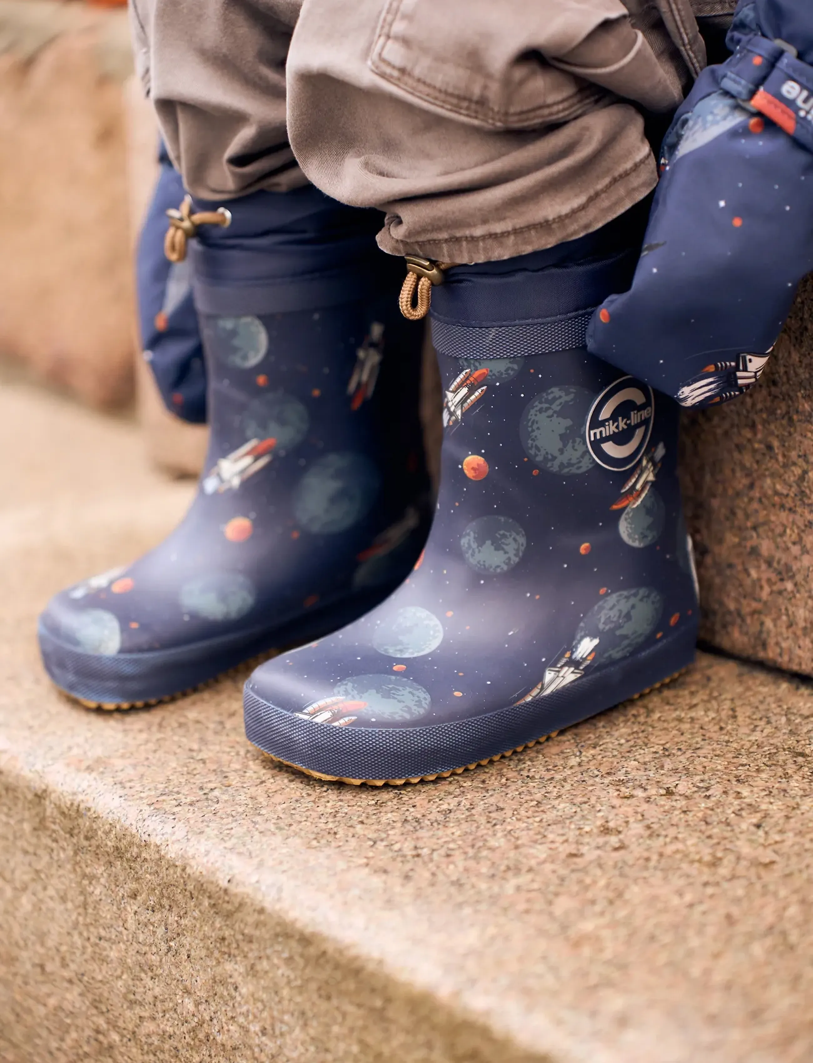 mikk-line - Wellies Winter AOP - Barefoot - ungefütterte gummistiefel - space aop - 0