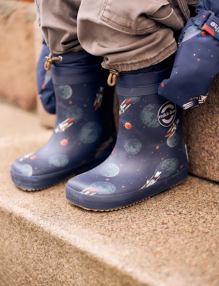 mikk-line - Wellies Winter AOP - Barefoot - ungefütterte gummistiefel - space aop - 0