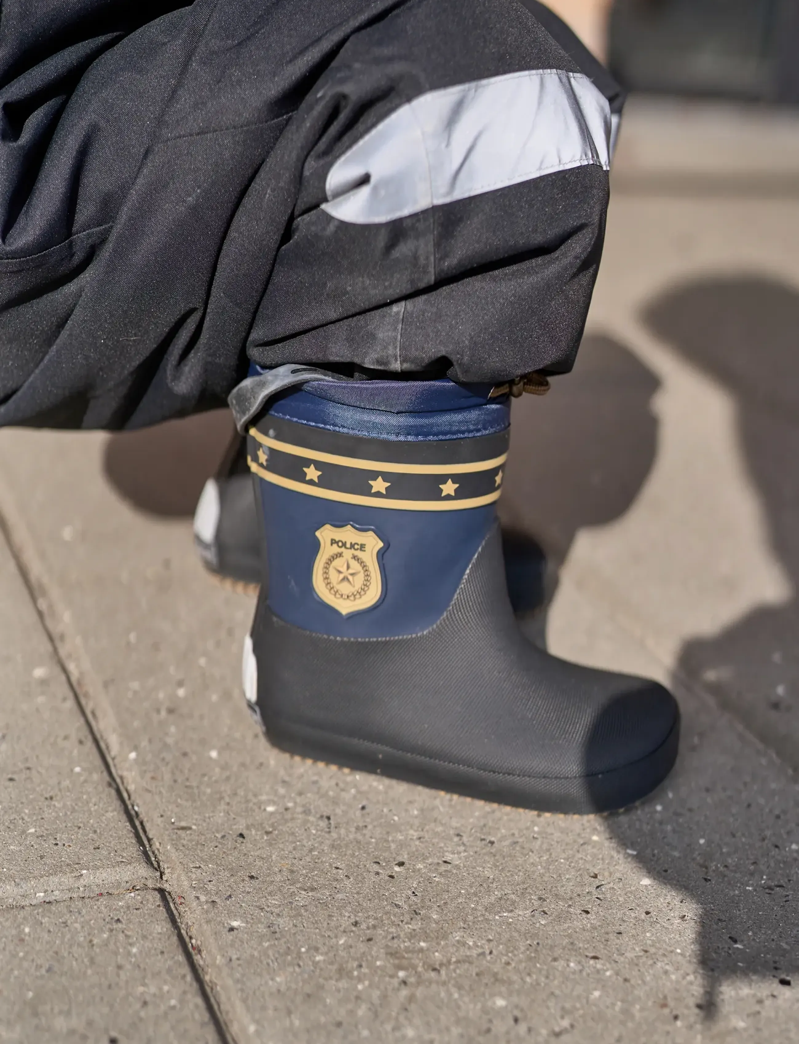 mikk-line - Wellies Winter Police - Barefoot - gummistøvler med for - blue nights - 0