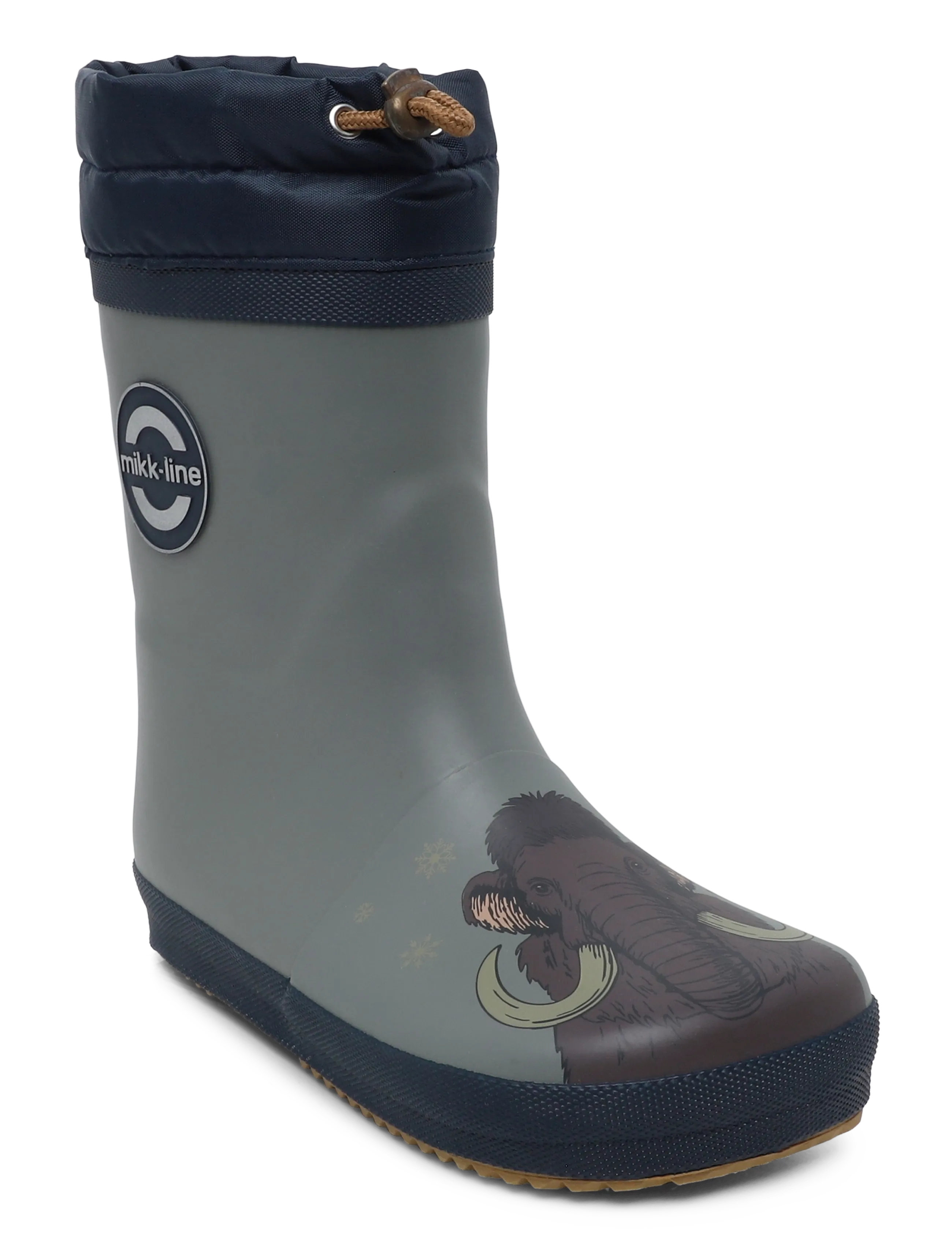 mikk-line Wellies Winter Barefoot, Børn, Vinter Gummistøvler, Kakigrøn, Str: 35