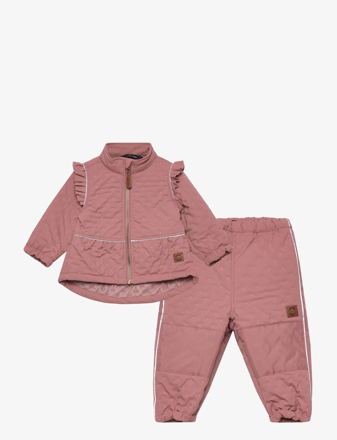 mikk-line - Thermal+ Frill Set - thermo overalls - burlwood - 0