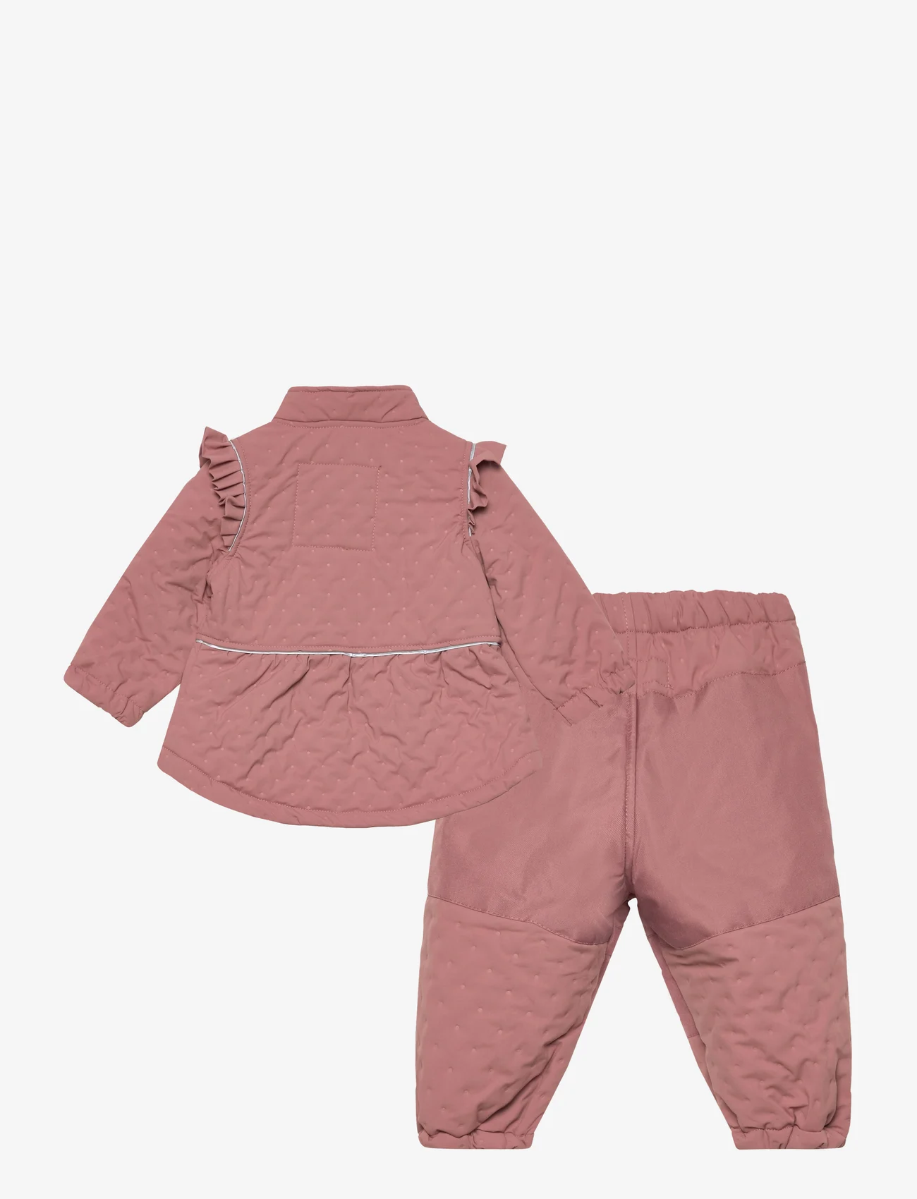 mikk-line - Thermal+ Frill Set - thermo overalls - burlwood - 1