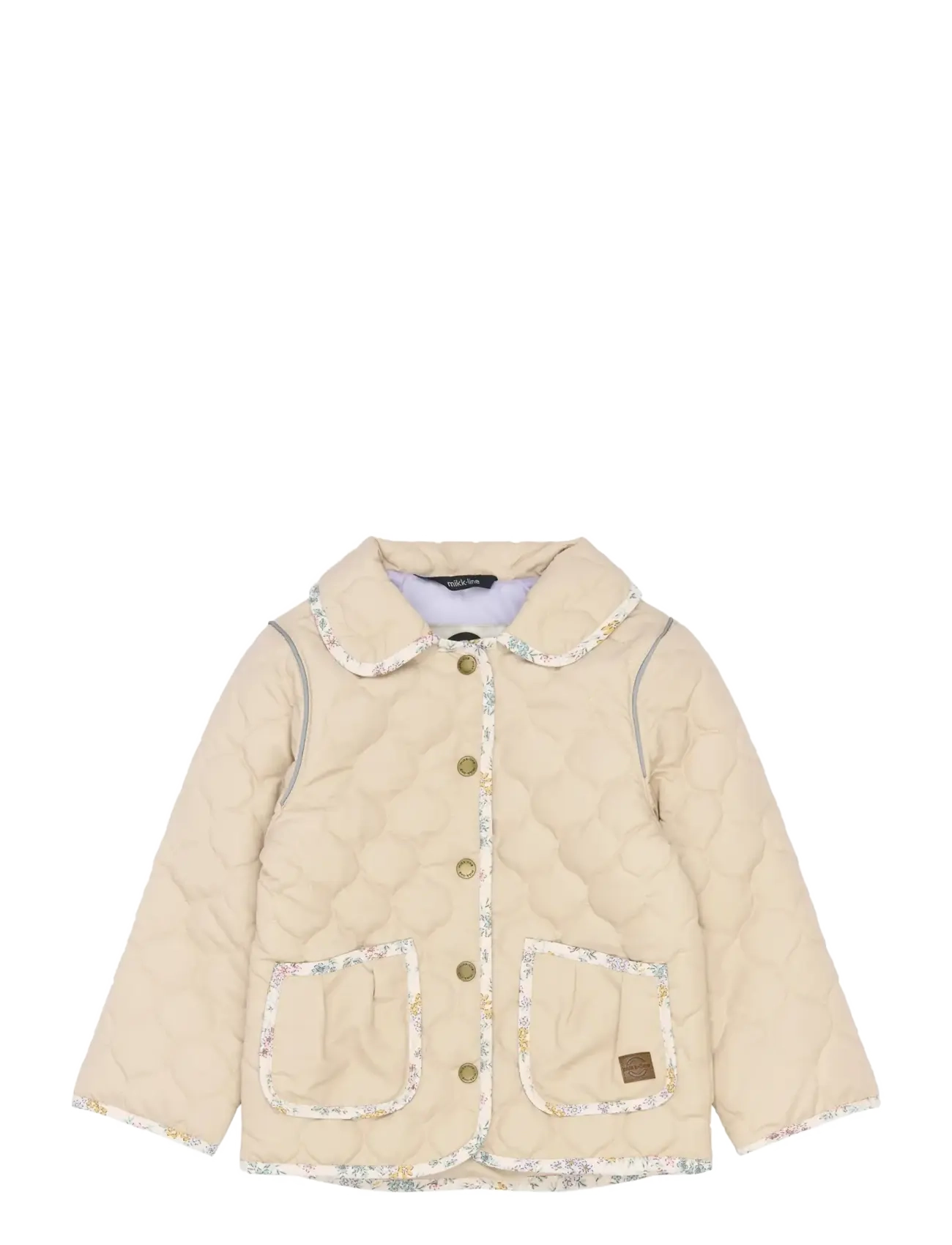 MIKK-LINE Quilted Jacke Collar Beige - 104 - Kinder