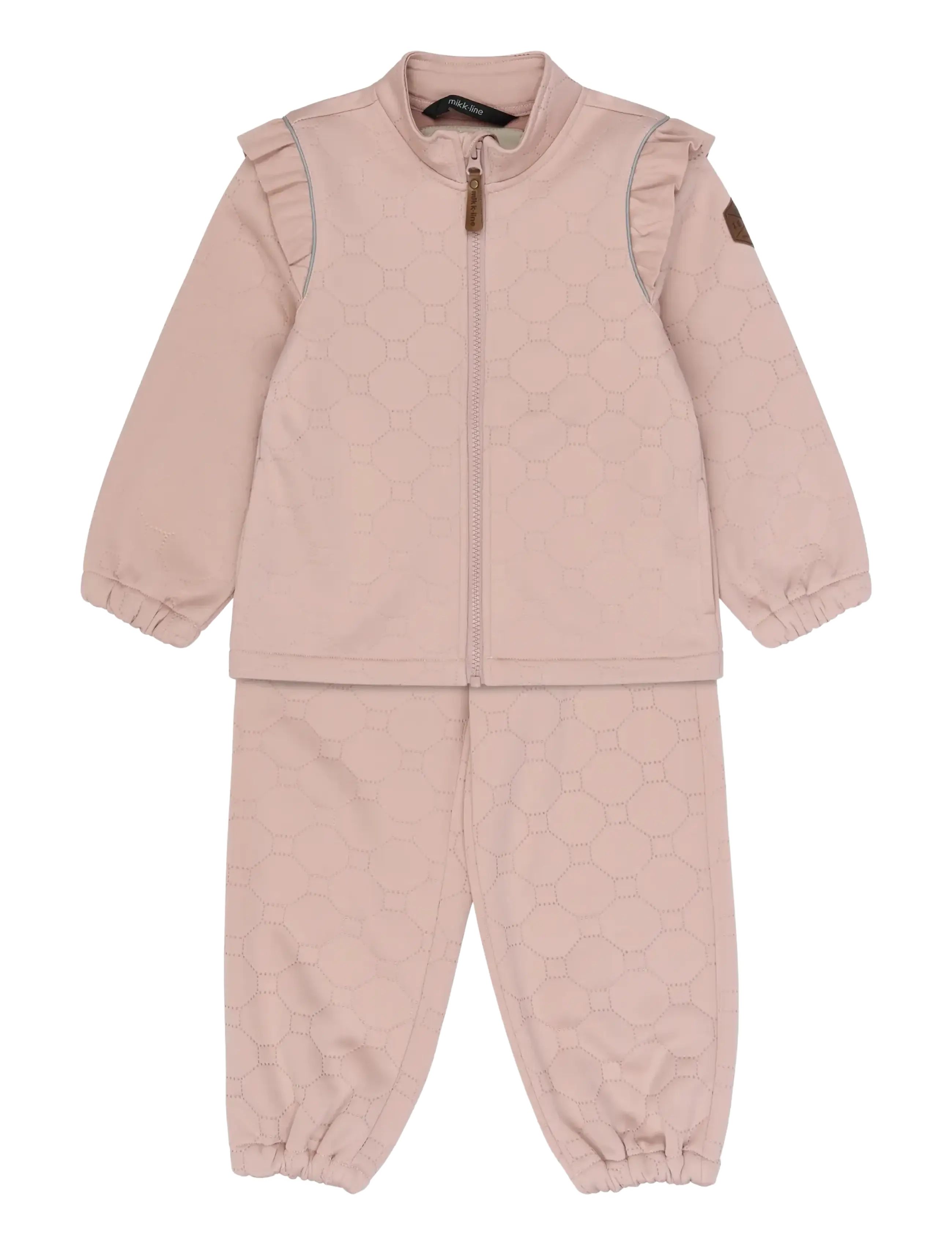 mikk-line Soft Thermal Set Warm Frill, 128, Pink, Termo-Yttertøj > Termo-Sæt, Børn