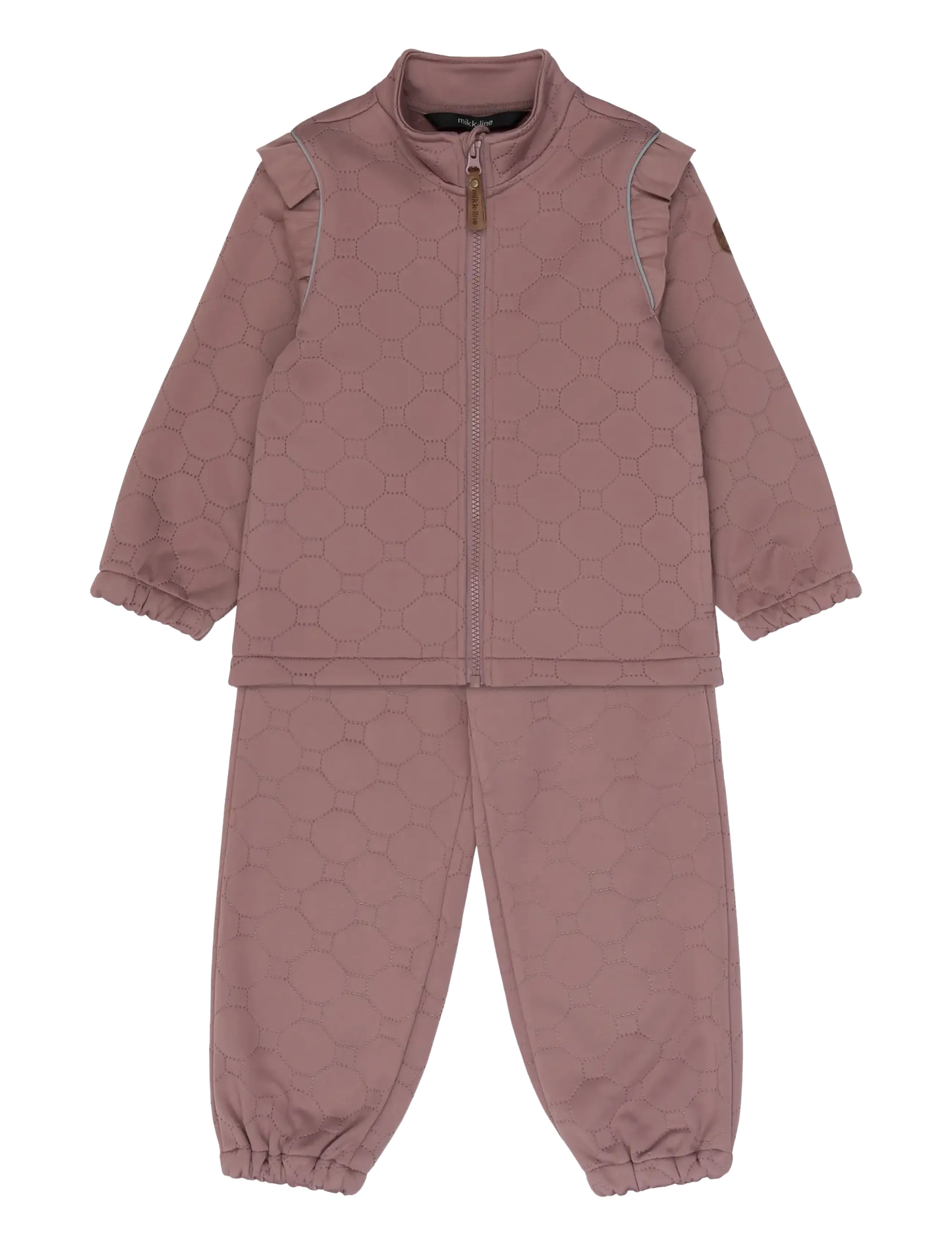 mikk-line Soft Thermal Set Warm Frill, 128, Pink, Termo-Yttertøj > Termo-Sæt, Børn