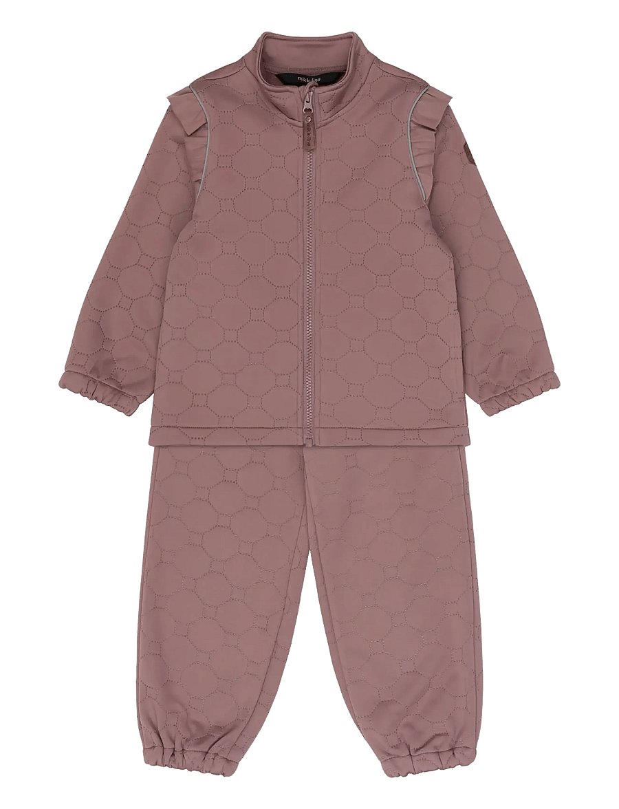 mikk-line - Soft Thermal Set Warm Frill - zestawy termoizolacyjne - twilight mauve - 1