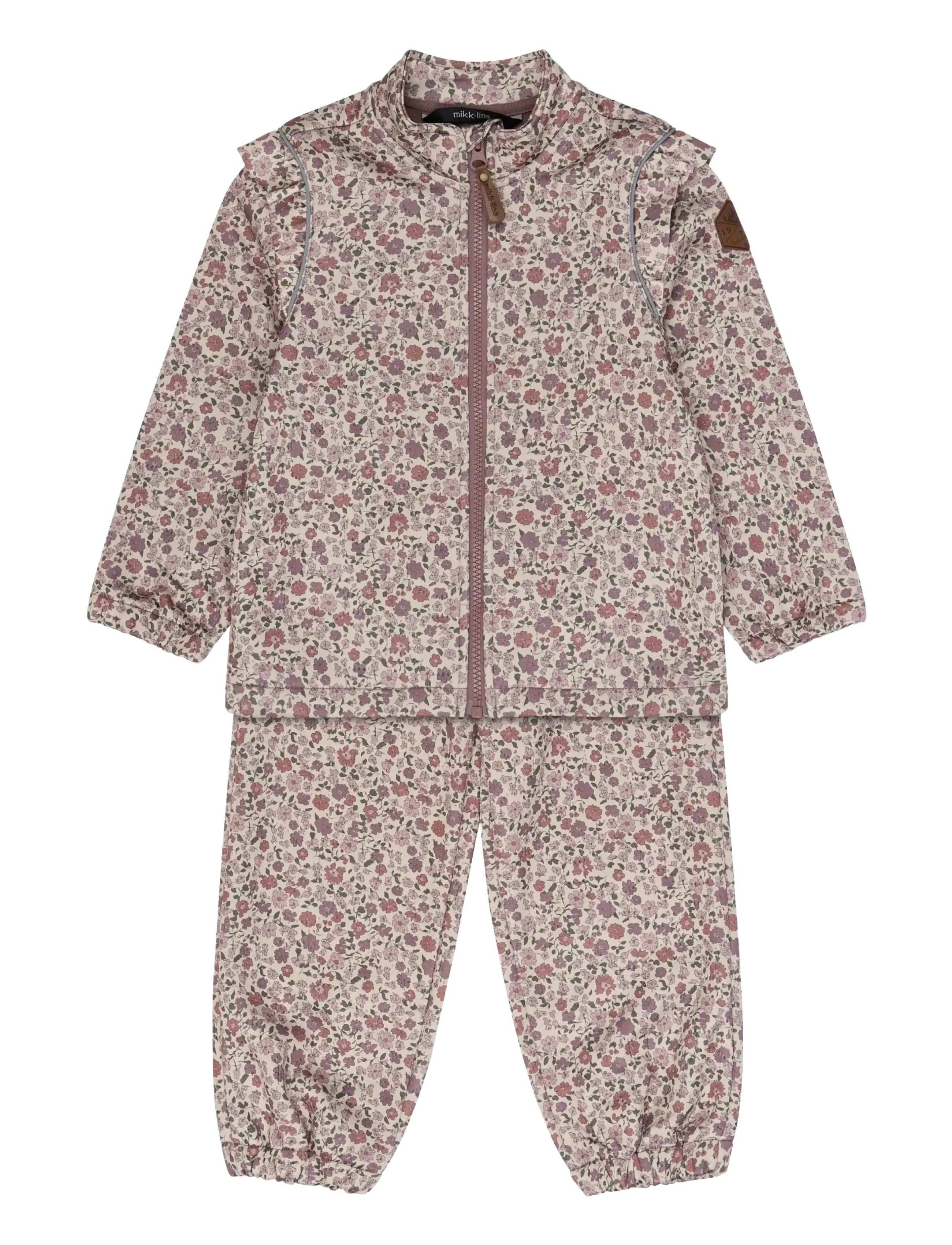 mikk-line Soft Thermal Set Warm Frill Aop, 122, Multi/patterned, Termo-Yttertøj > Termo-Sæt, Børn