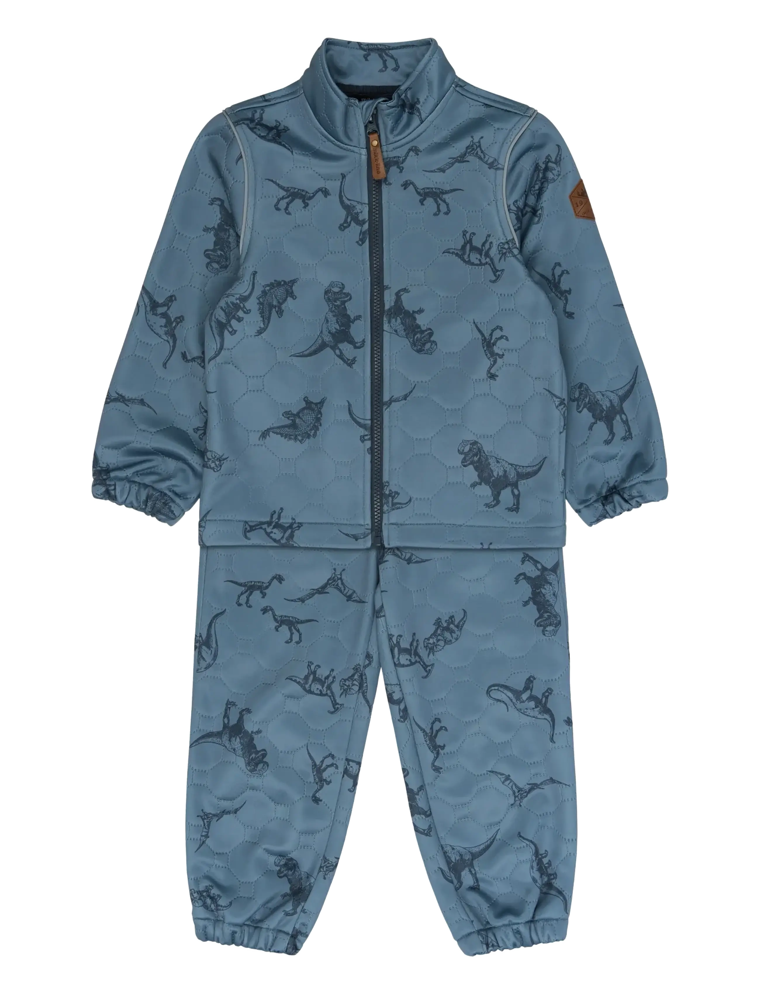 mikk-line Soft Thermal Set Warm Aop, 122, Blue, Termo-Yttertøj > Termo-Sæt, Børn
