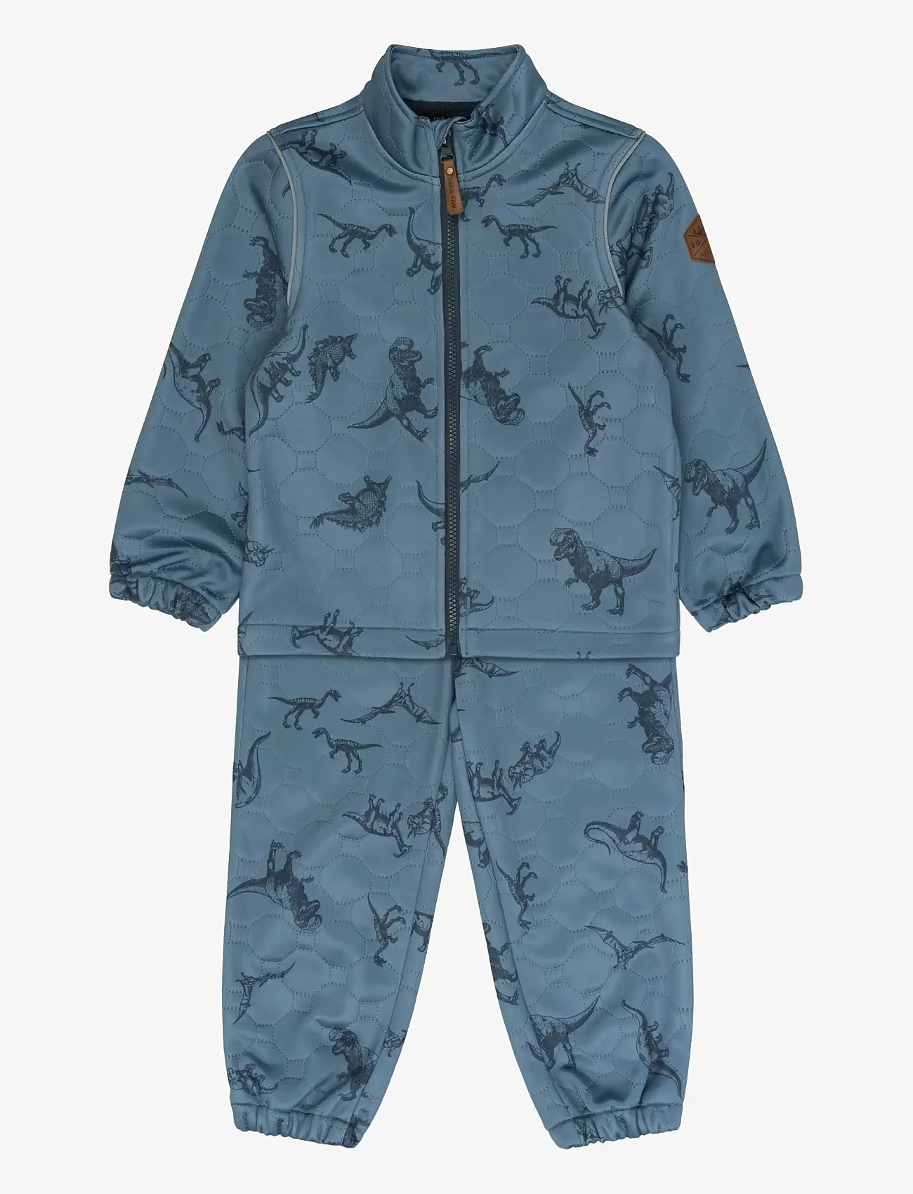 mikk-line - Soft Thermal Set Warm AOP - overtøj - dino stroke aop - 0