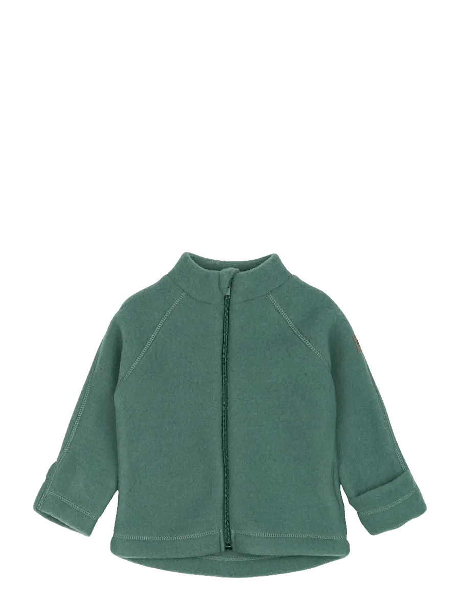 mikk-line - Wool Baby Jacket - fliisjakid - balsam green - 0