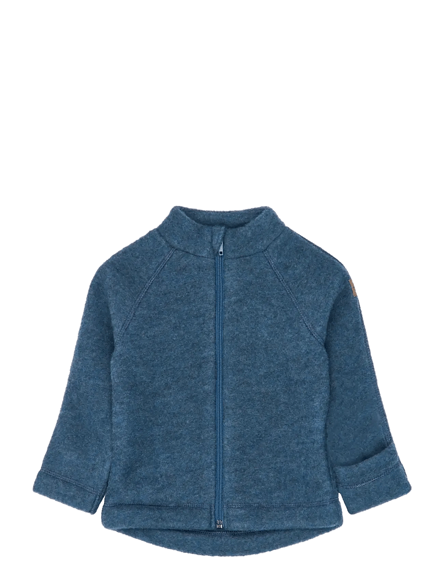 mikk-line - Wool Baby Jacket - fliisjakid - blue melange - 0