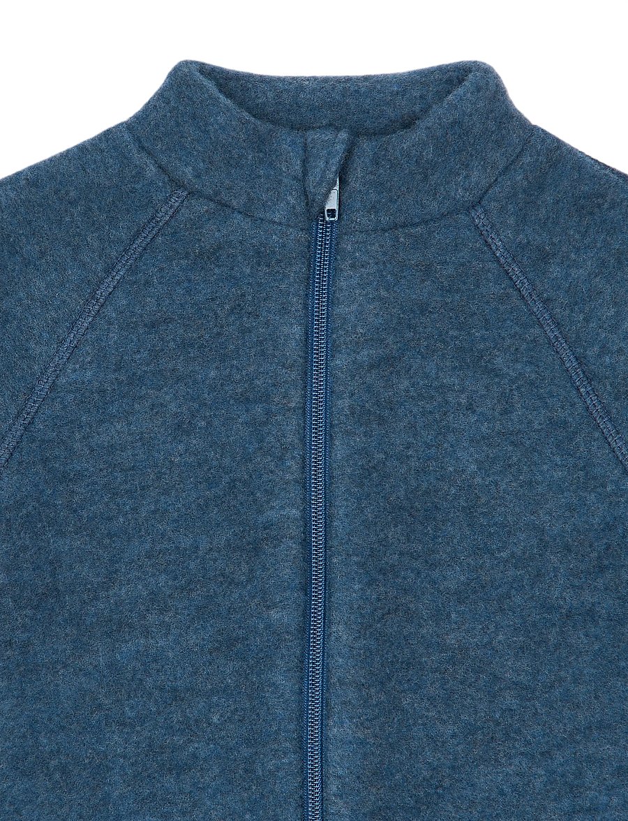 mikk-line - Wool Baby Jacket - fliisjakid - blue melange - 3