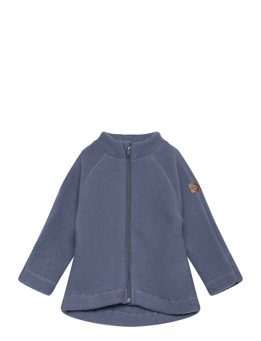 mikk-line - Wool Baby Jacket - flint stone - 0
