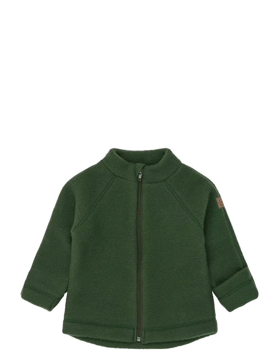 mikk-line - Wool Baby Jacket - fleecejacken - kombu green - 0