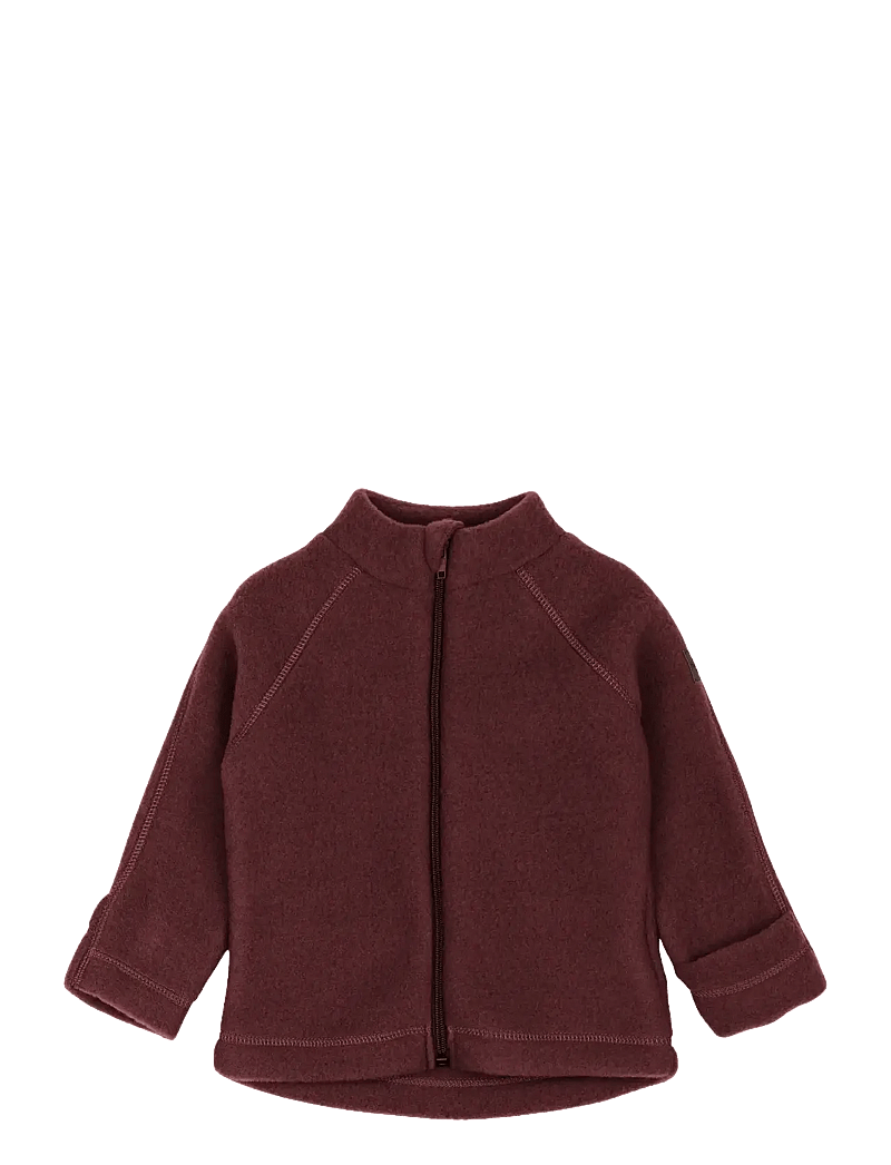 mikk-line - Wool Baby Jacket - fleecejacken - rum raisin - 0