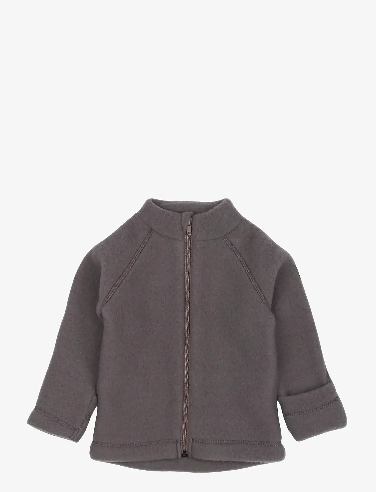 mikk-line - Wool Baby Jacket - fleecejackor - sparrow - 0