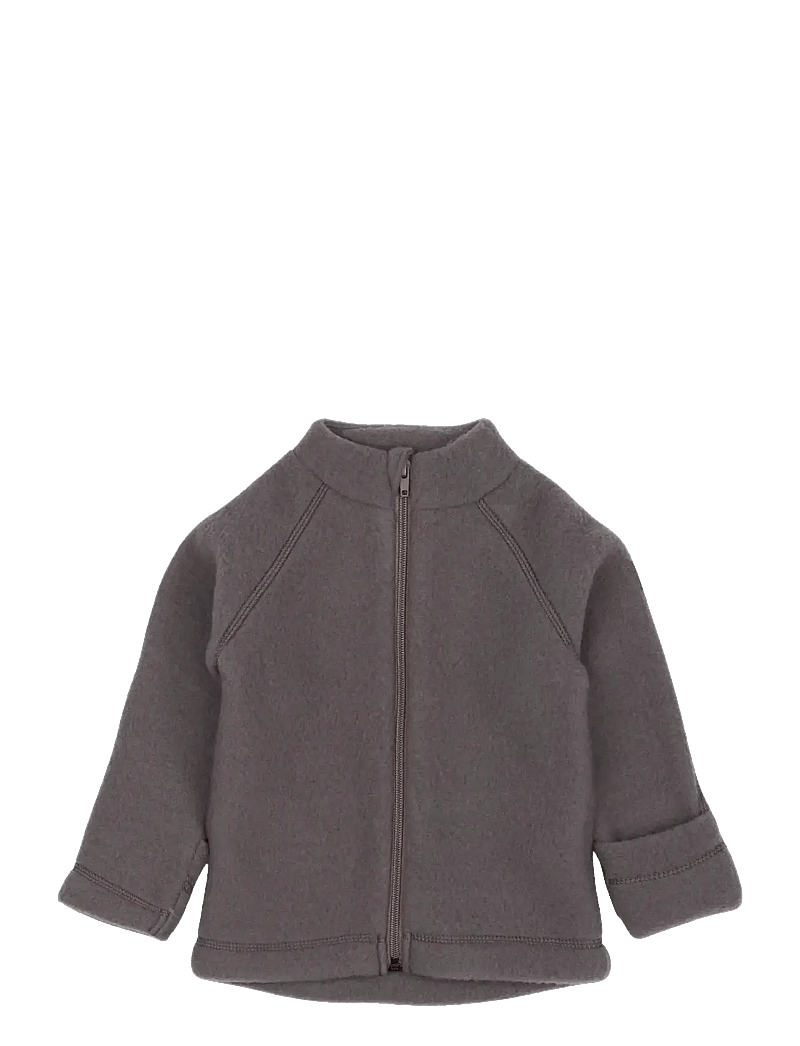 mikk-line - Wool Baby Jacket - fleecejackor - sparrow - 0