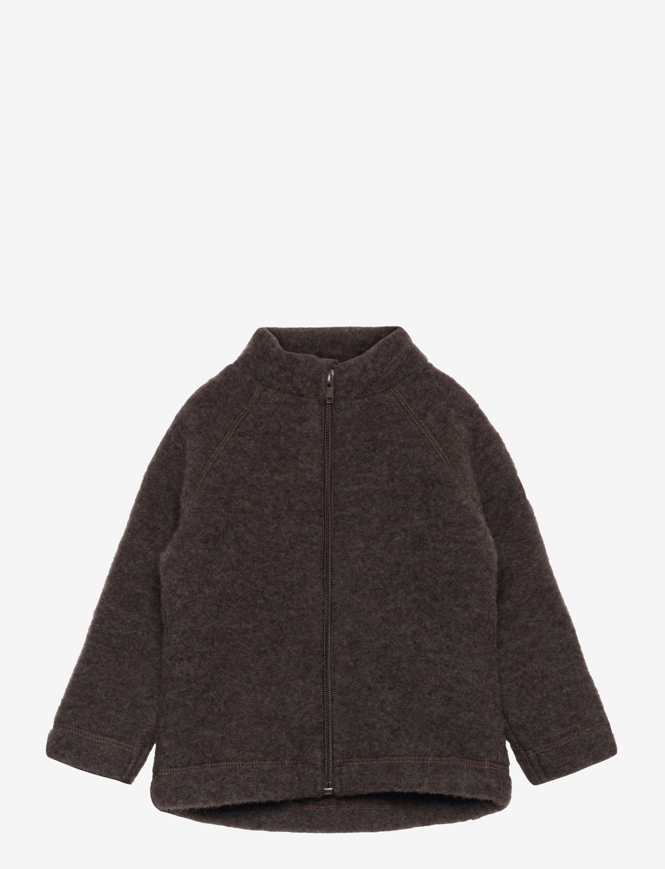 mikk-line - Wool Baby Jacket - fleecejacken - dark brown melange - 1