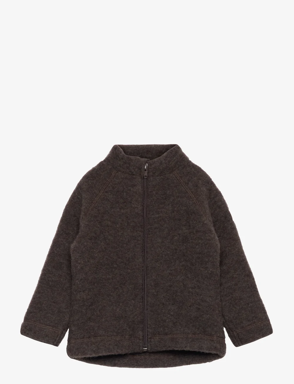 mikk-line - Wool Baby Jacket - fleecejacken - dark brown melange - 1